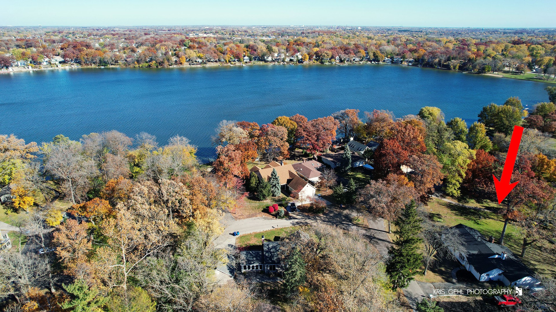 18653 West Willow Point Road Grayslake, IL 60030 - Photo 44 of 49 an aerial view of a houses with a lake view