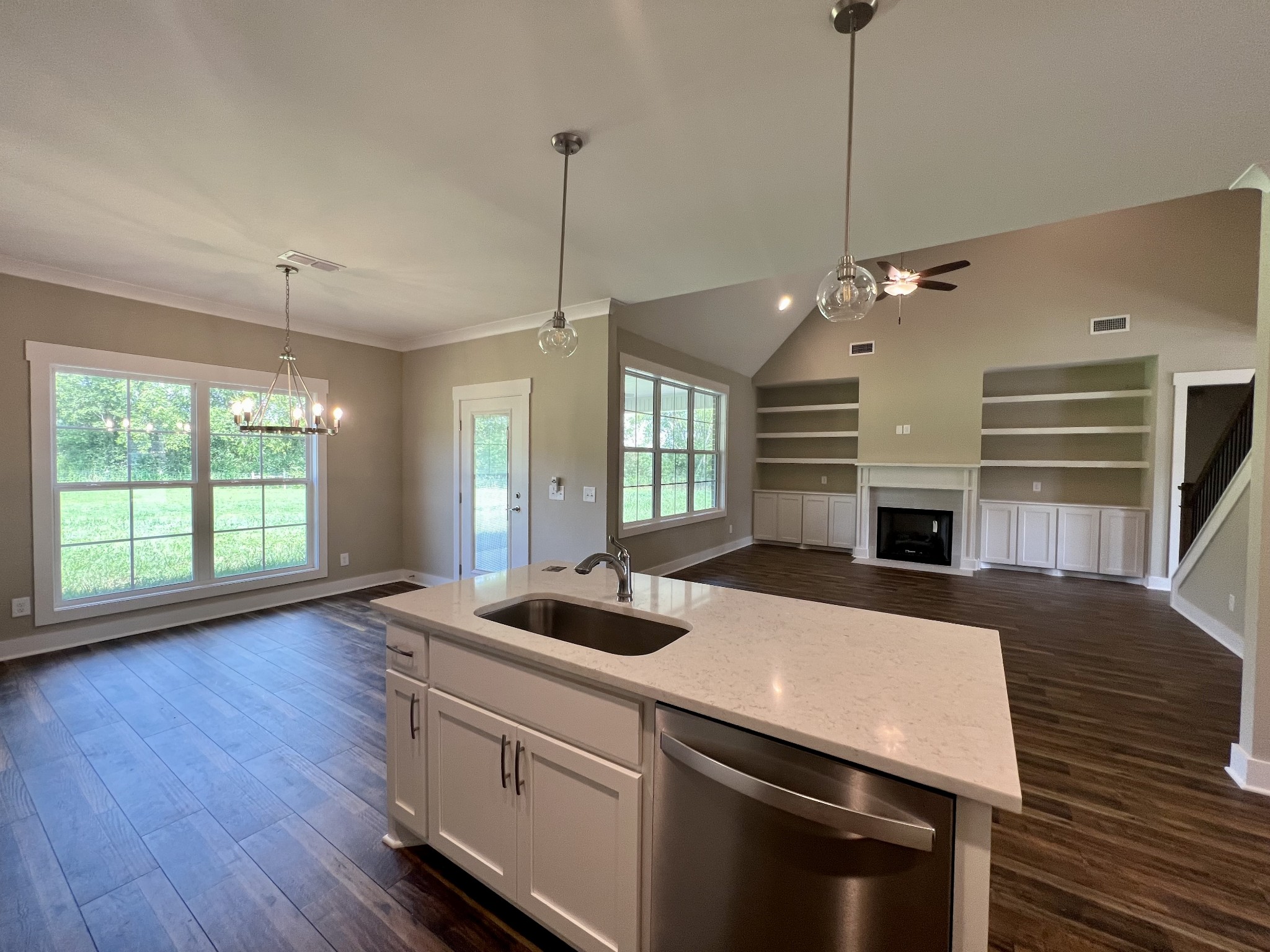 1442 Millstone Creek Road Lascassas, TN 37085 - Photo 13 of 30 a kitchen that has a sink a stove and a wooden floor