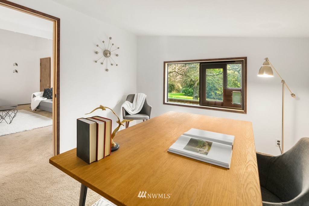 17721 Beall Road Southwest Vashon, WA 98070 - Photo 14 of 35 a view of a workspace with furniture and a window