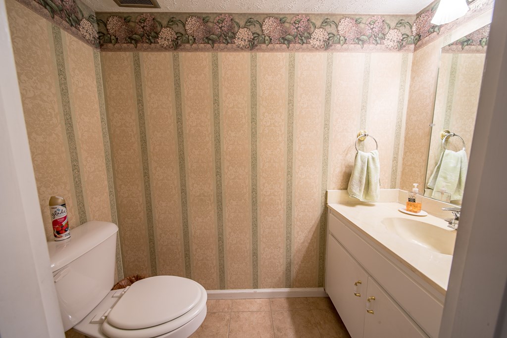 6101 River Road, Unit 42 Columbus, GA 31904 - Photo 23 of 28 a bathroom with a sink a toilet and shower curtain