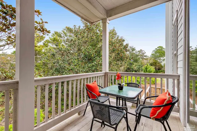 a view of a two chair in the balcony