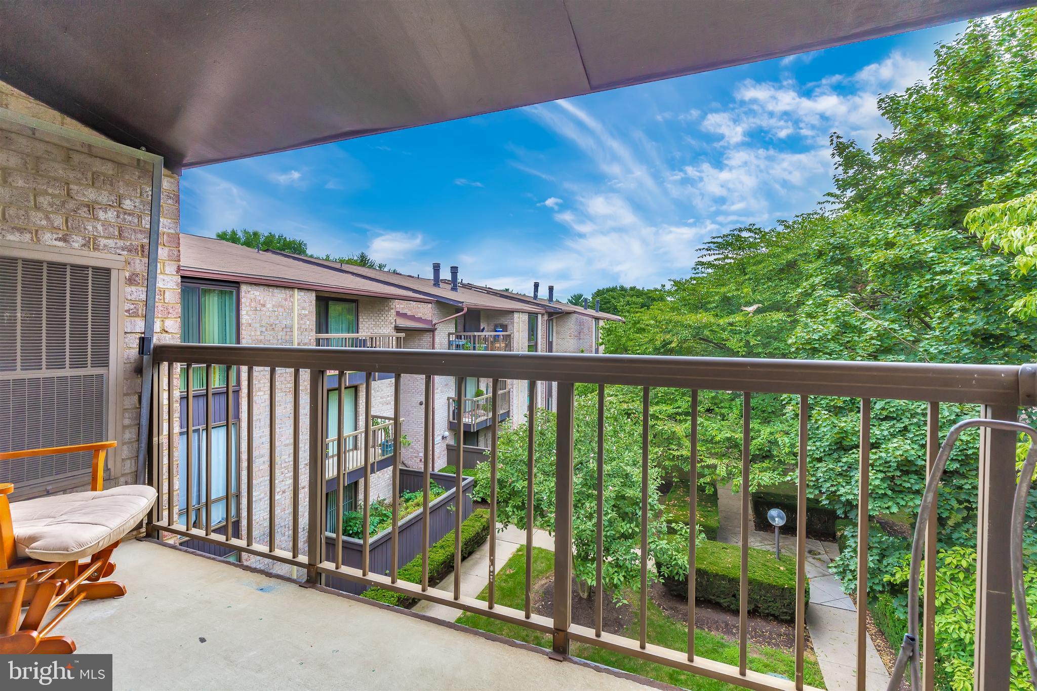 10006 Stedwick Road, Unit 304 Gaithersburg, MD 20886 - Photo 37 of 43 Spacious Balcony Overviewing the Garden