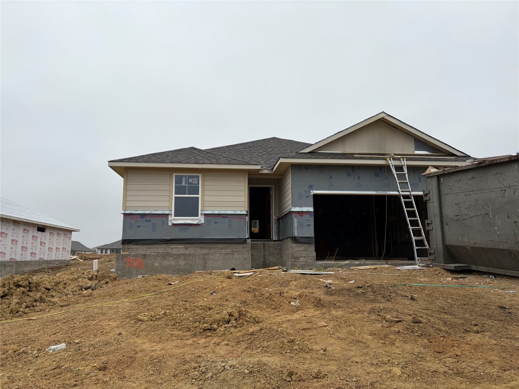 View of property in mid-construction