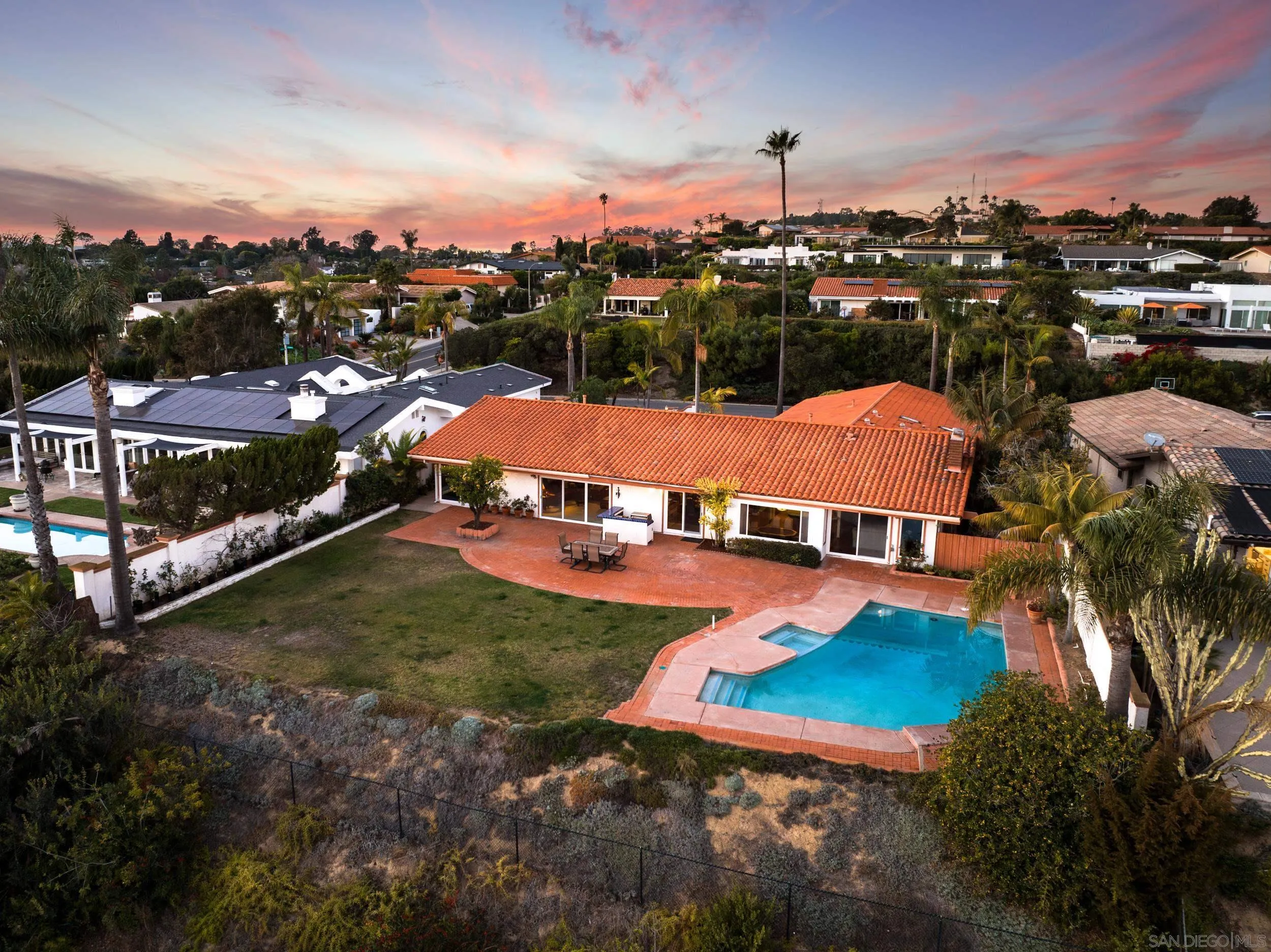 2223 Calle Guaymas La Jolla, CA 92037 - Photo 23 of 32 an aerial view of a house with a yard basket ball court and outdoor seating