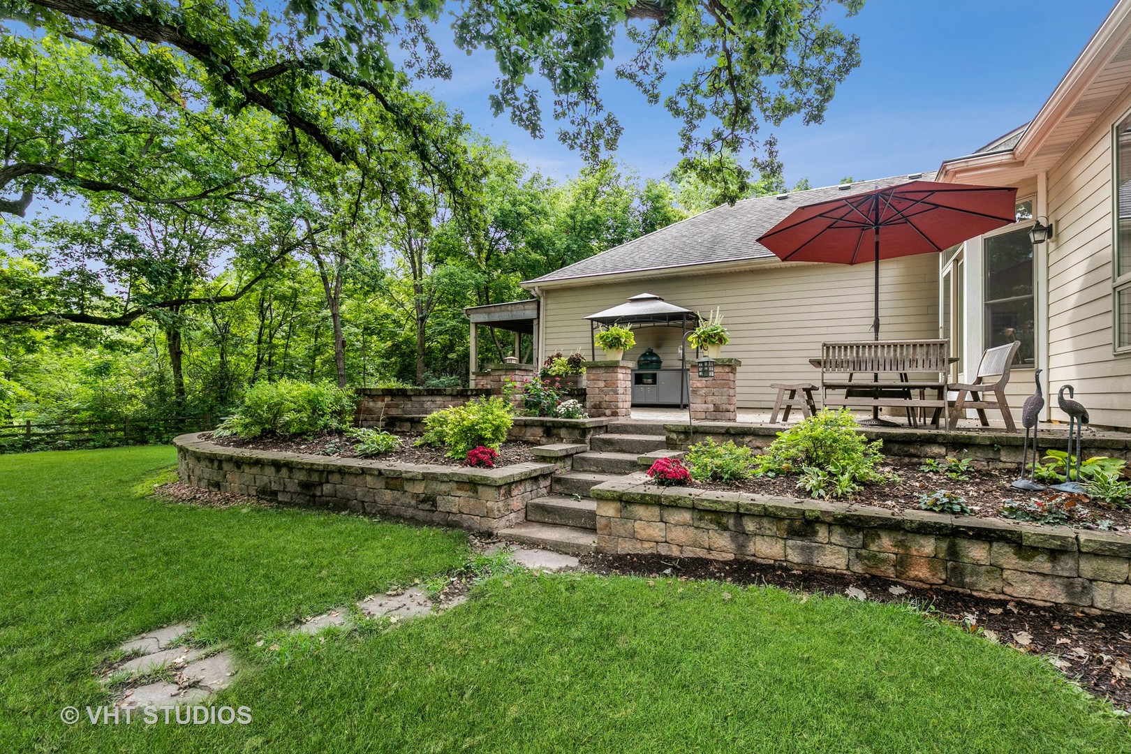 8902 Voss Road Marengo, IL 60152 - Photo 26 of 35 a view of backyard with outdoor seating and green space