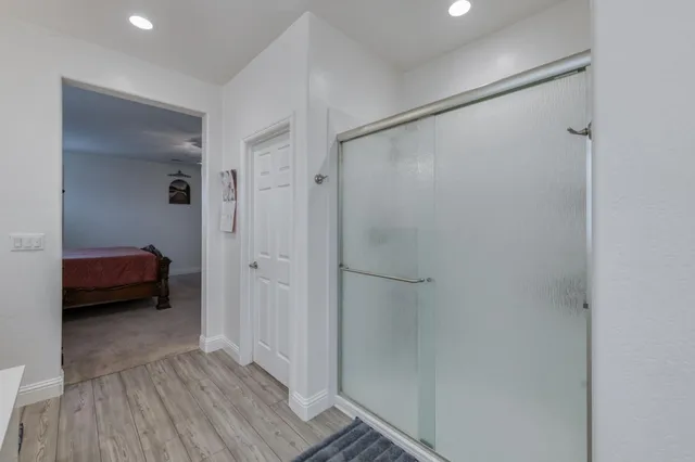 swimming pool view with a outdoor seating space