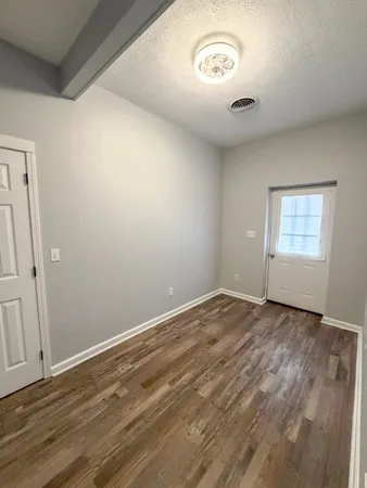 an empty room with a window