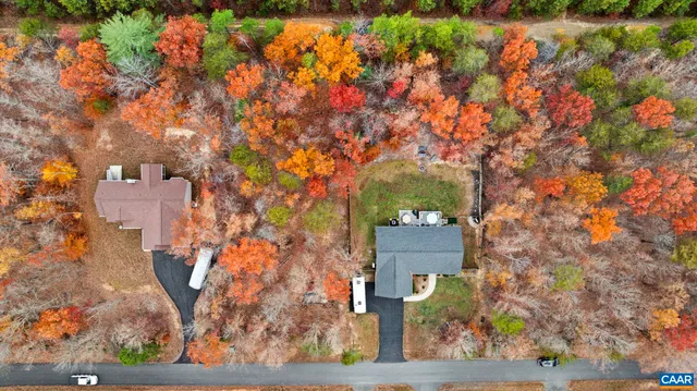 a view of city and green space