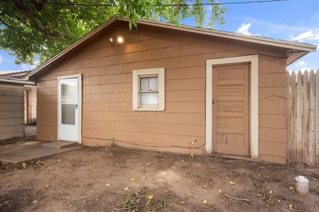 a backyard of a house
