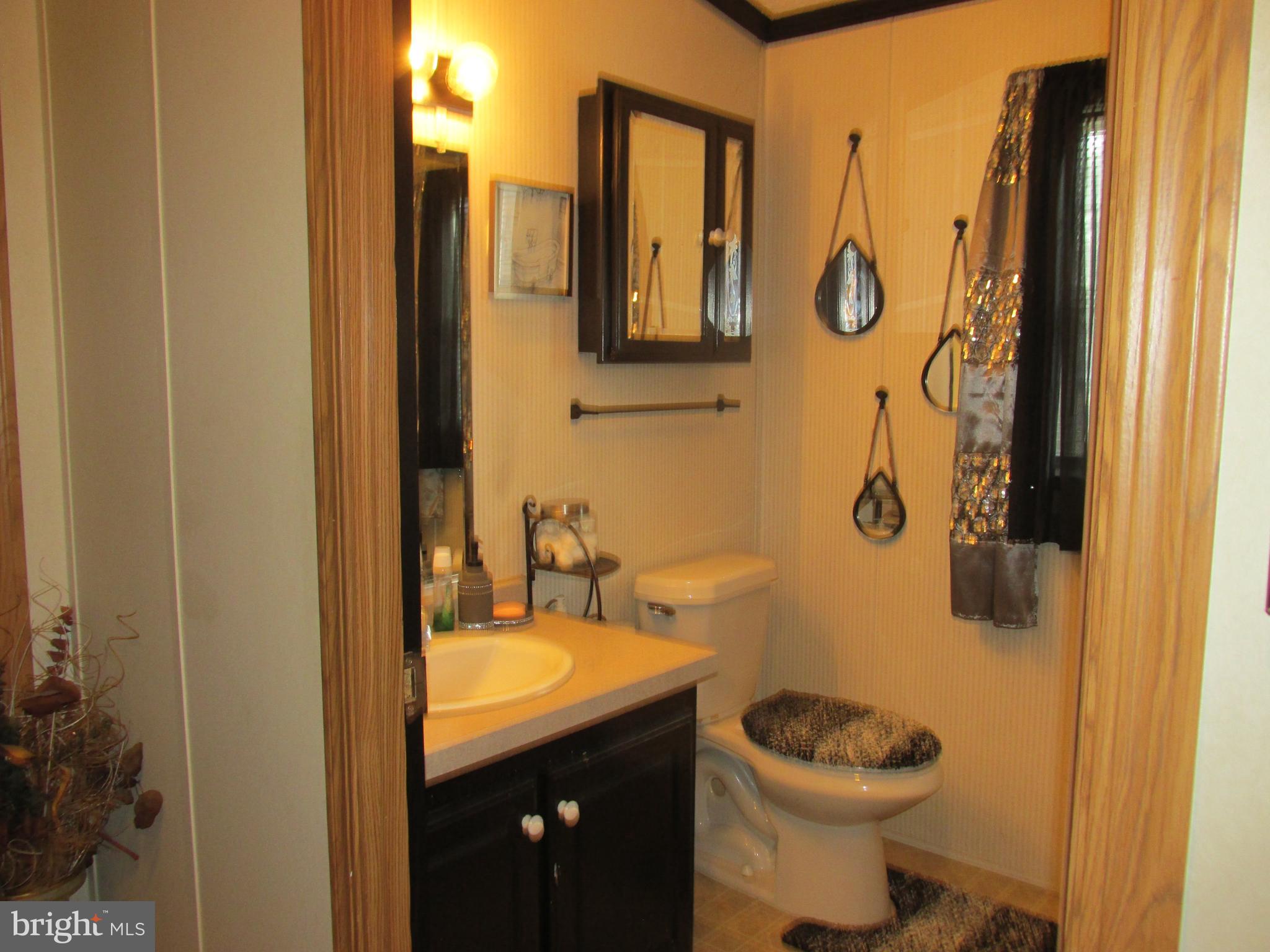 6539 Cabin Ridge Road Hurlock, MD 21643 - Photo 16 of 31 a bathroom with a granite countertop sink toilet and shower