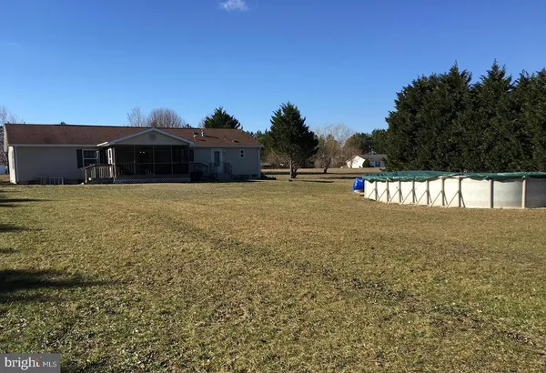 a view of swimming pool with a yard