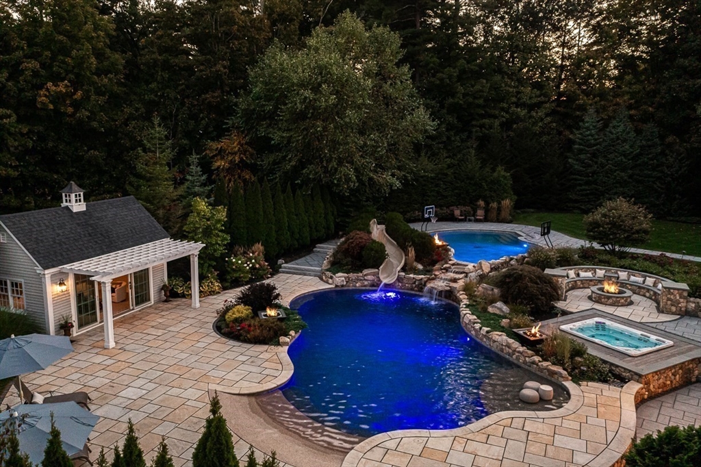 11 Village Lane Needham, MA 02492 - Photo 40 of 42 a view of a house with pool and sitting area