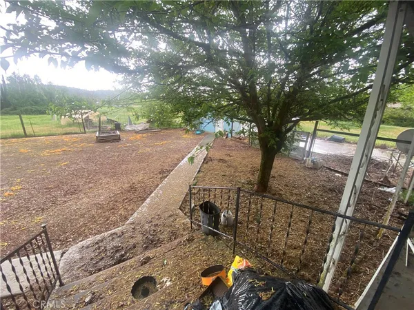 a view of a backyard