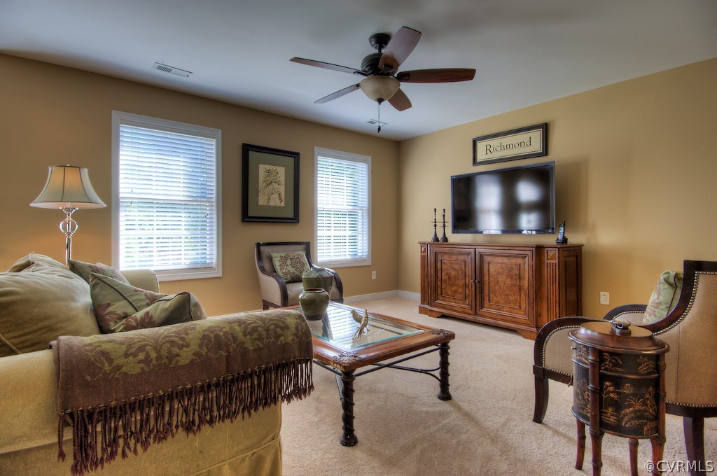 13506 Brandy Oaks Road Chesterfield, VA 23832 - Photo 14 of 24 Loft space with ceiling fan and wall to wall carpe