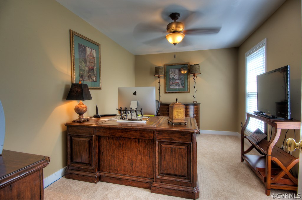 13506 Brandy Oaks Road Chesterfield, VA 23832 - Photo 8 of 24 Office / Study with wall to wall carpet and ceilin