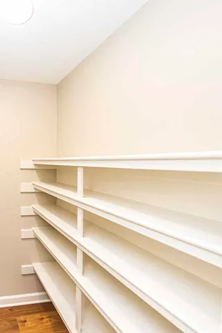 a close view of closet