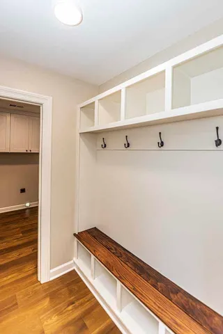 a room with a small space