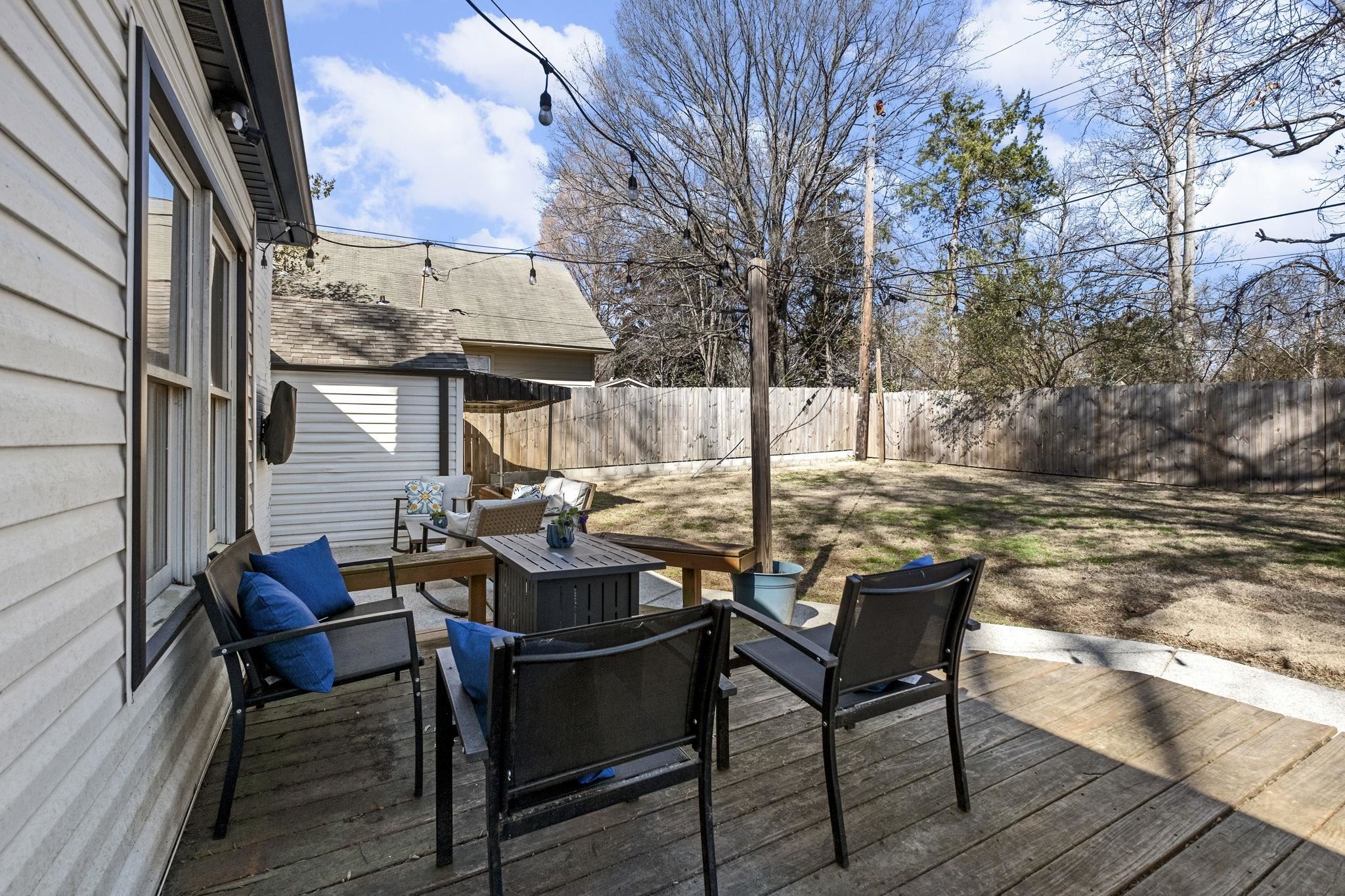 4120 Village Road Memphis, TN 38117 - Photo 21 of 28 Deck with an outdoor living space and a fenced backyard