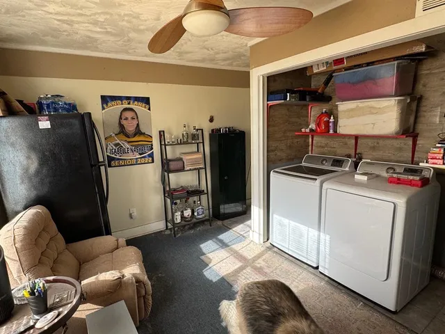 a room with storage and utility