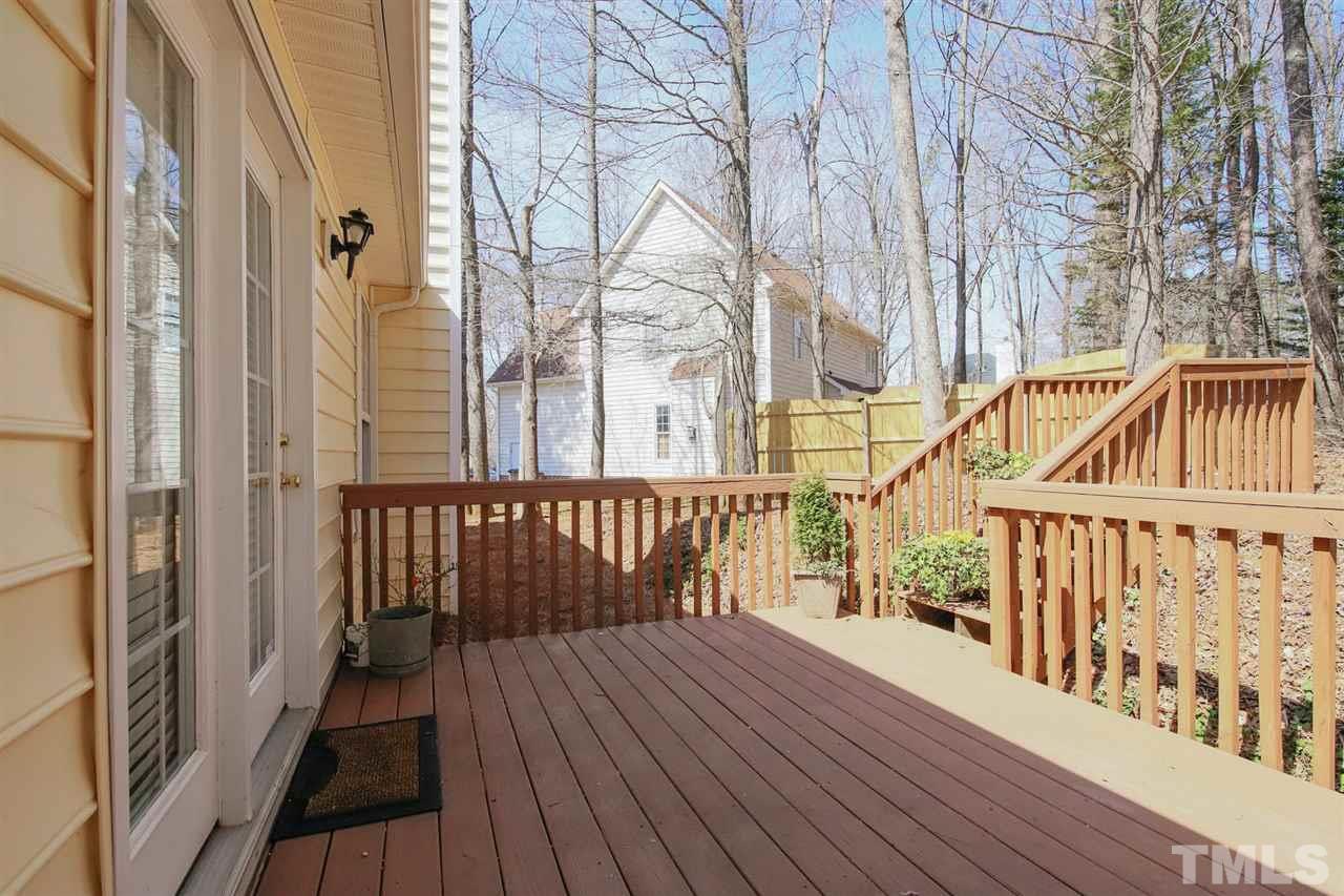 200 Melksham Road Wake Forest, NC 27587 - Photo 23 of 29 a view of balcony with wooden floor and fence