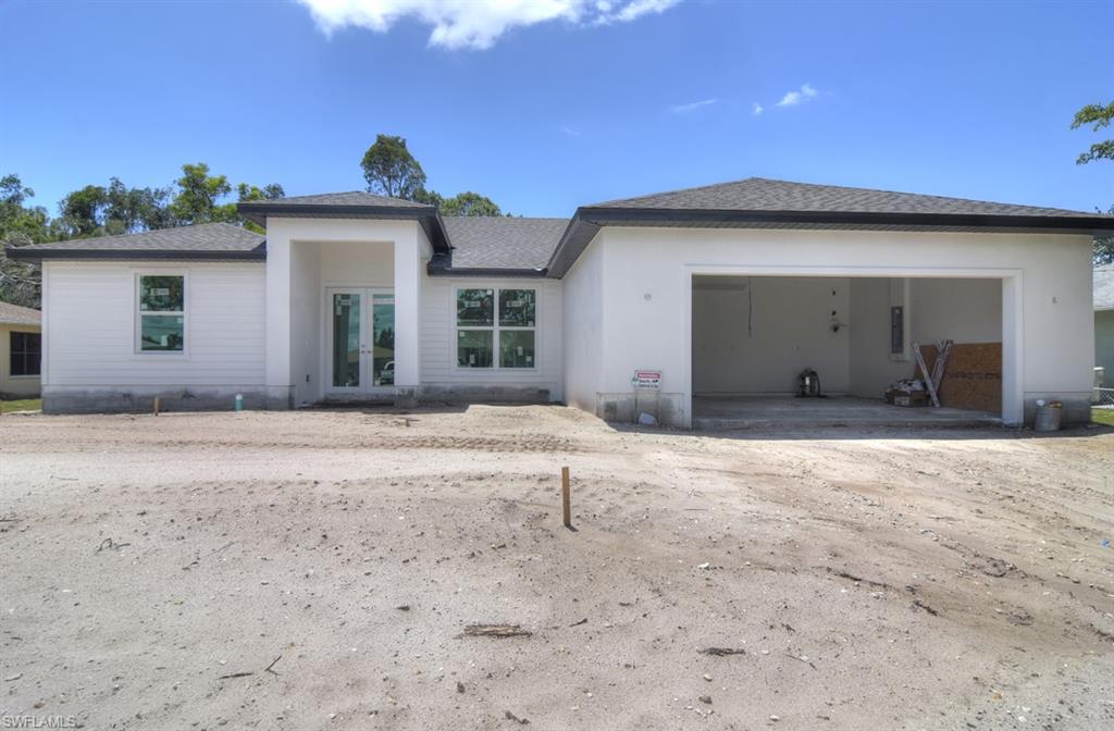 a view of a house with a patio