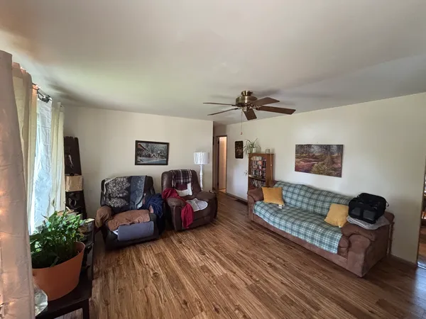 a living room with furniture and a couch