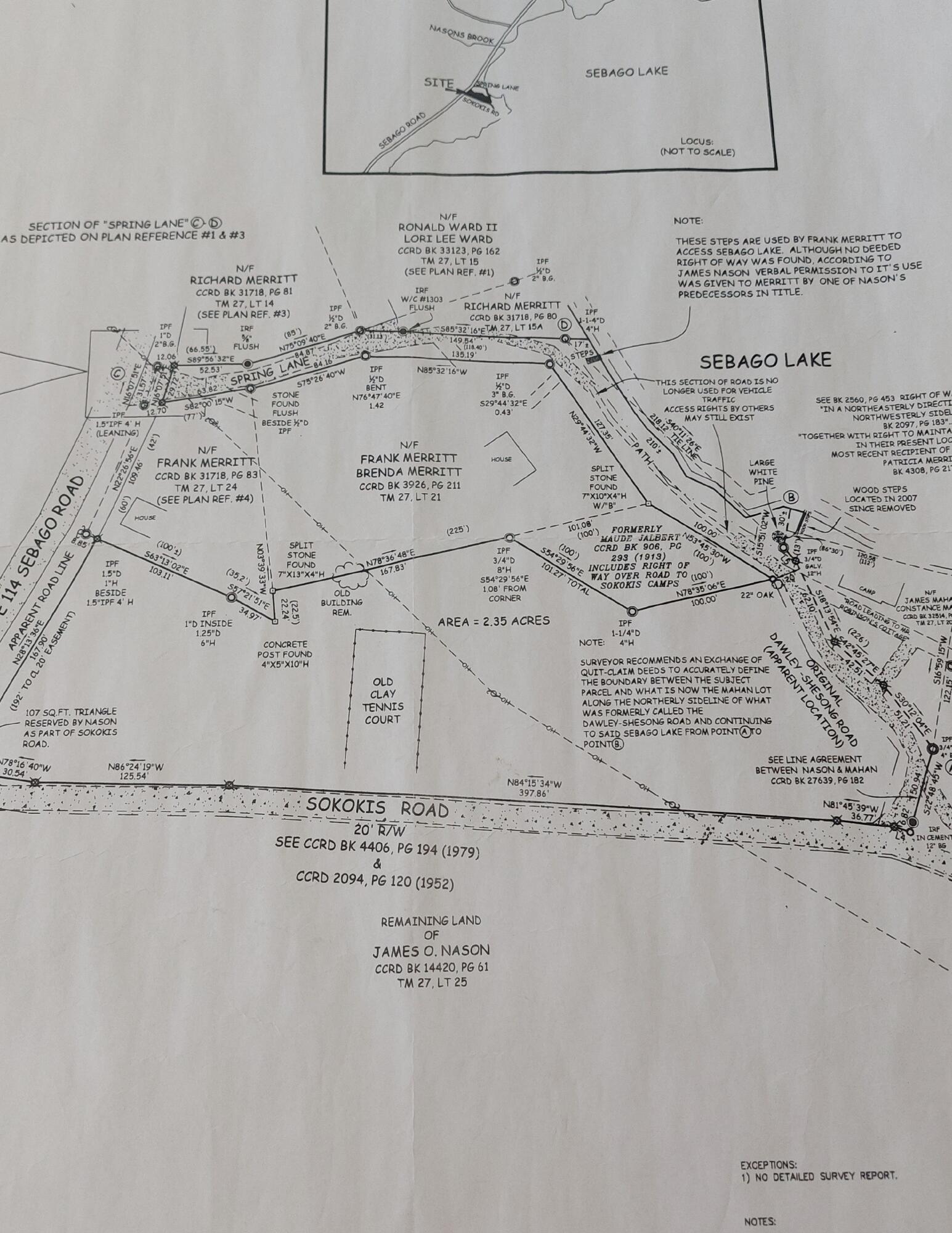 Lot 25 Sokokis Road Sebago, ME 04029 - Photo 27 of 29 fullmapsurvey1