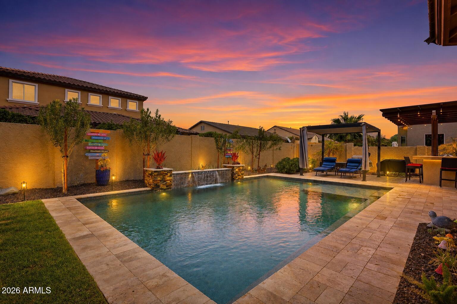 16174 West Coronado Road Goodyear, AZ 85395 - Photo 2 of 28 Backyard Twilight