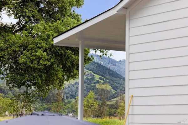 a view of a small porch