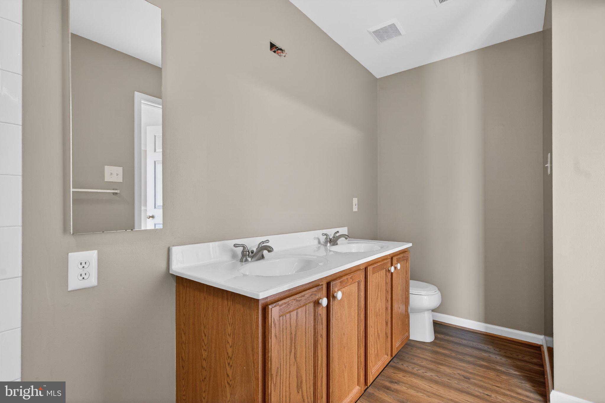 9963 Sherwood Farm Road Owings Mills, MD 21117 - Photo 38 of 48 a bathroom with a sink vanity and a toilet