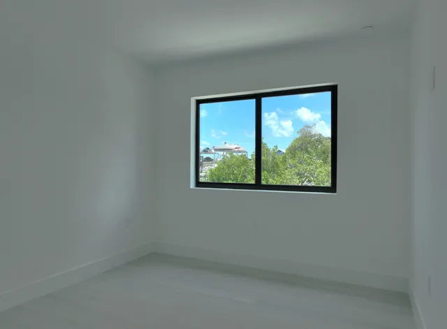 an empty room with a window