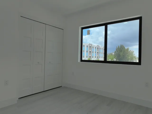 an empty room with a window