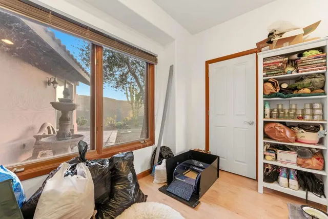 a view of a city with mountain