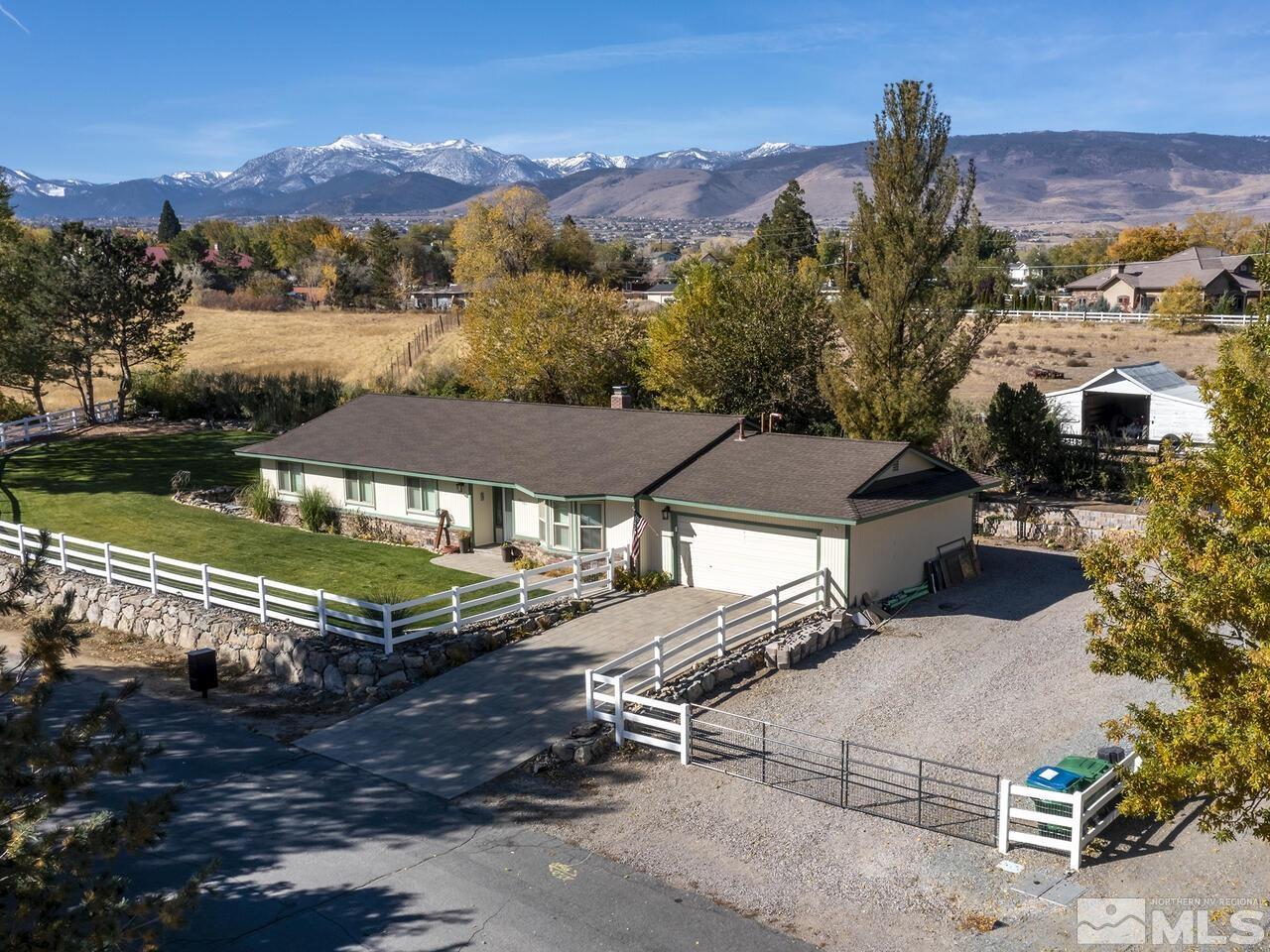 10060 Raintree Court Reno, NV 89511 - Photo 36 of 37 an aerial view of a house with a yard basket ball court and outdoor seating