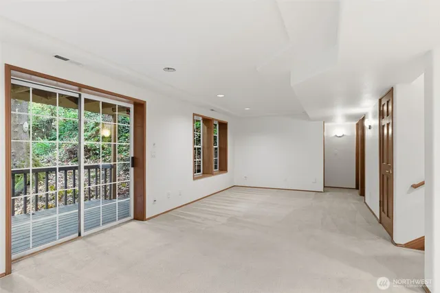 an empty room with a window