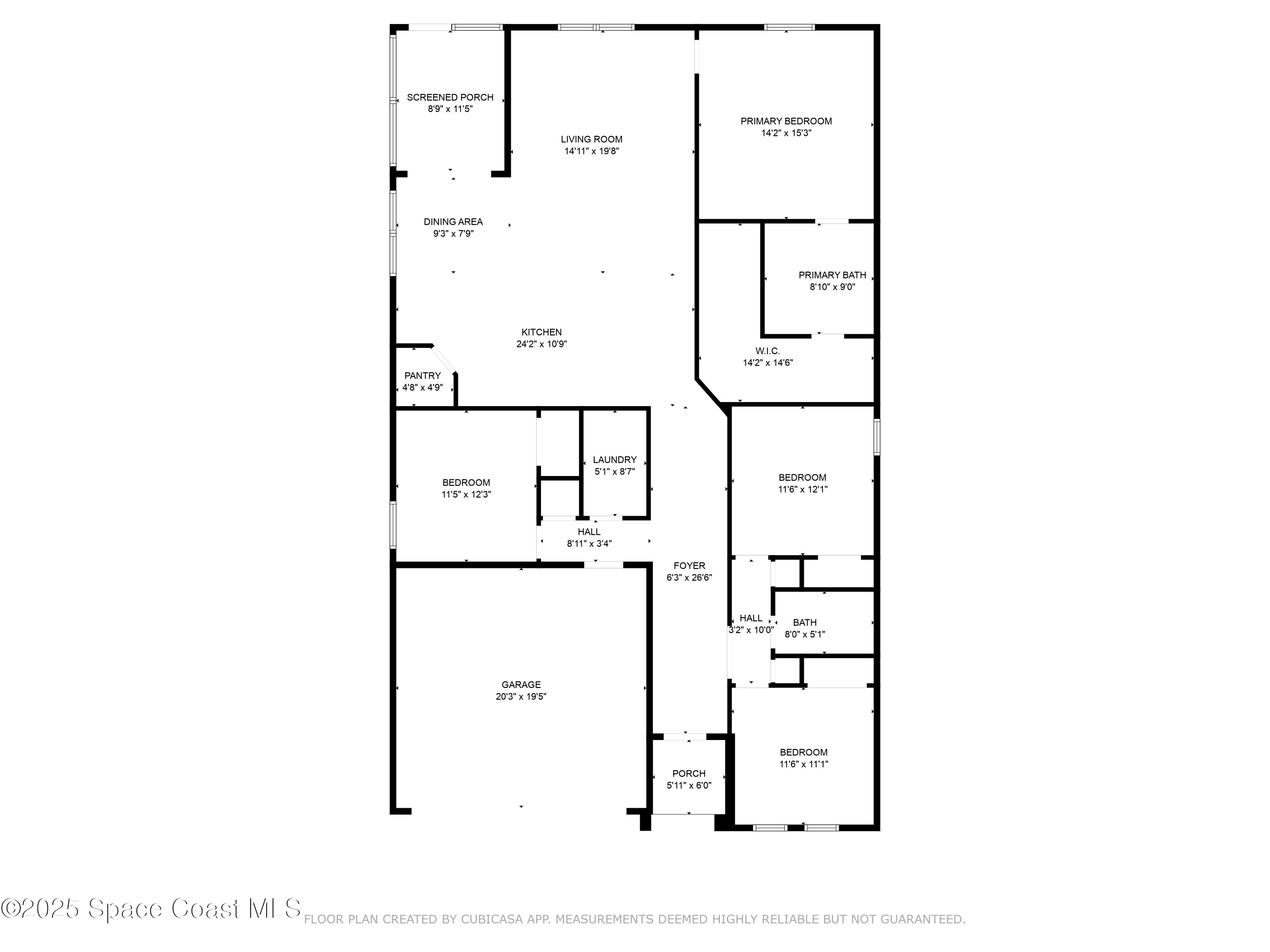 988 Corbin Circle Southwest Palm Bay, FL 32908 - Photo 26 of 26 a picture of a floor plan