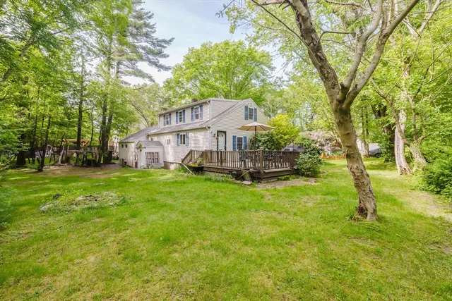 a view of house with backyard