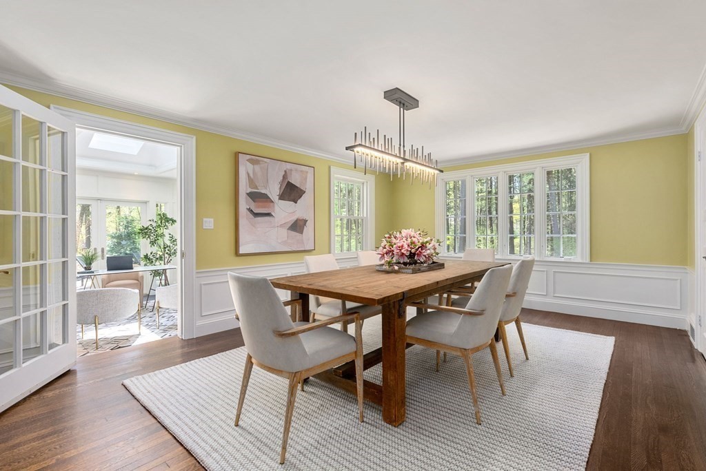 86 Concord Road Weston, MA 02493 - Photo 11 of 24 a view of a dining room with furniture window and wooden floor