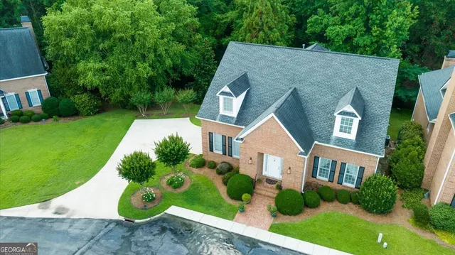 a aerial view of a house