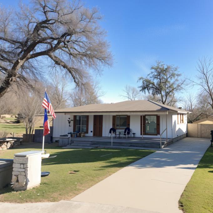 a view of the house with a swimming pool