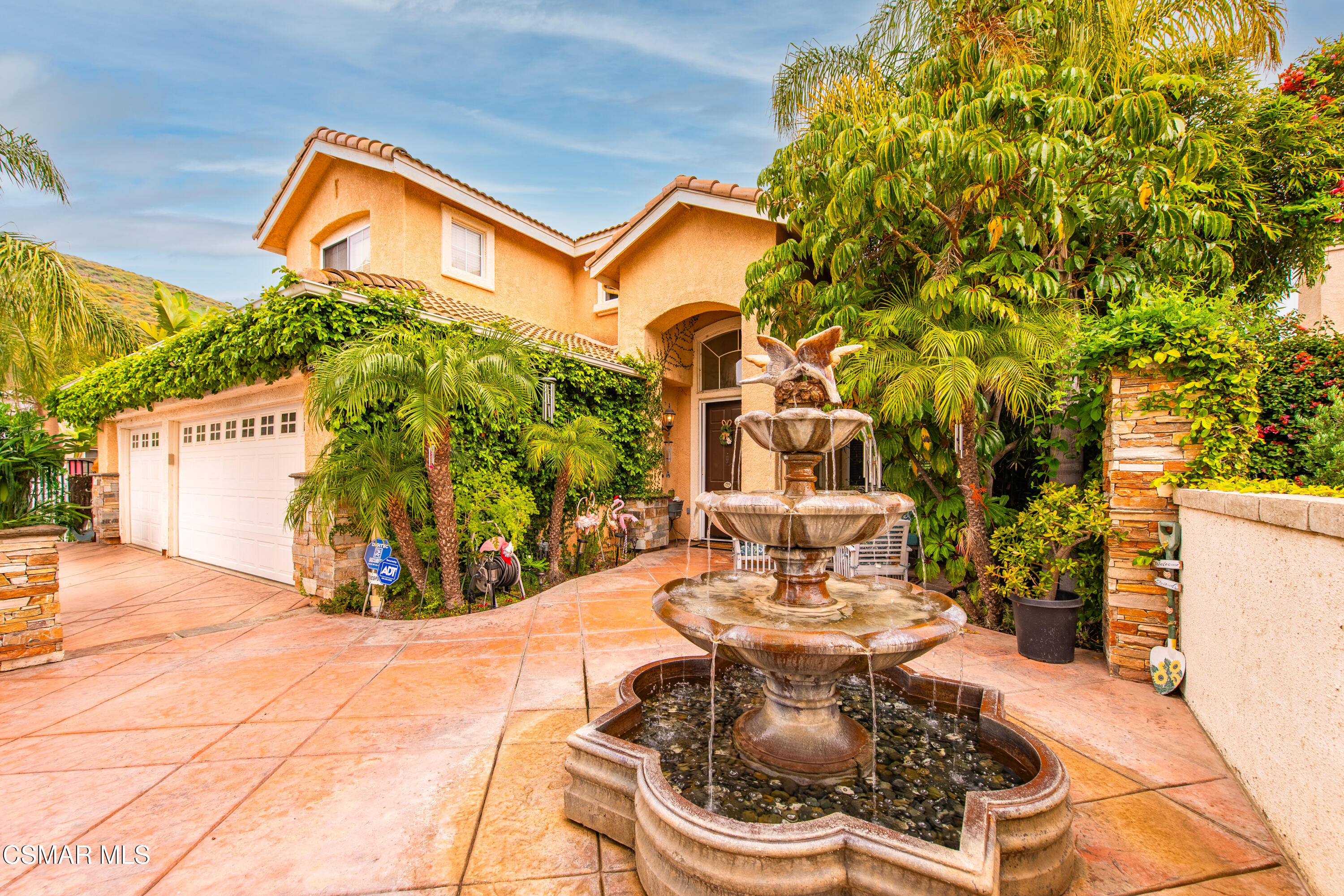 a outdoor space with swimming pool and furniture