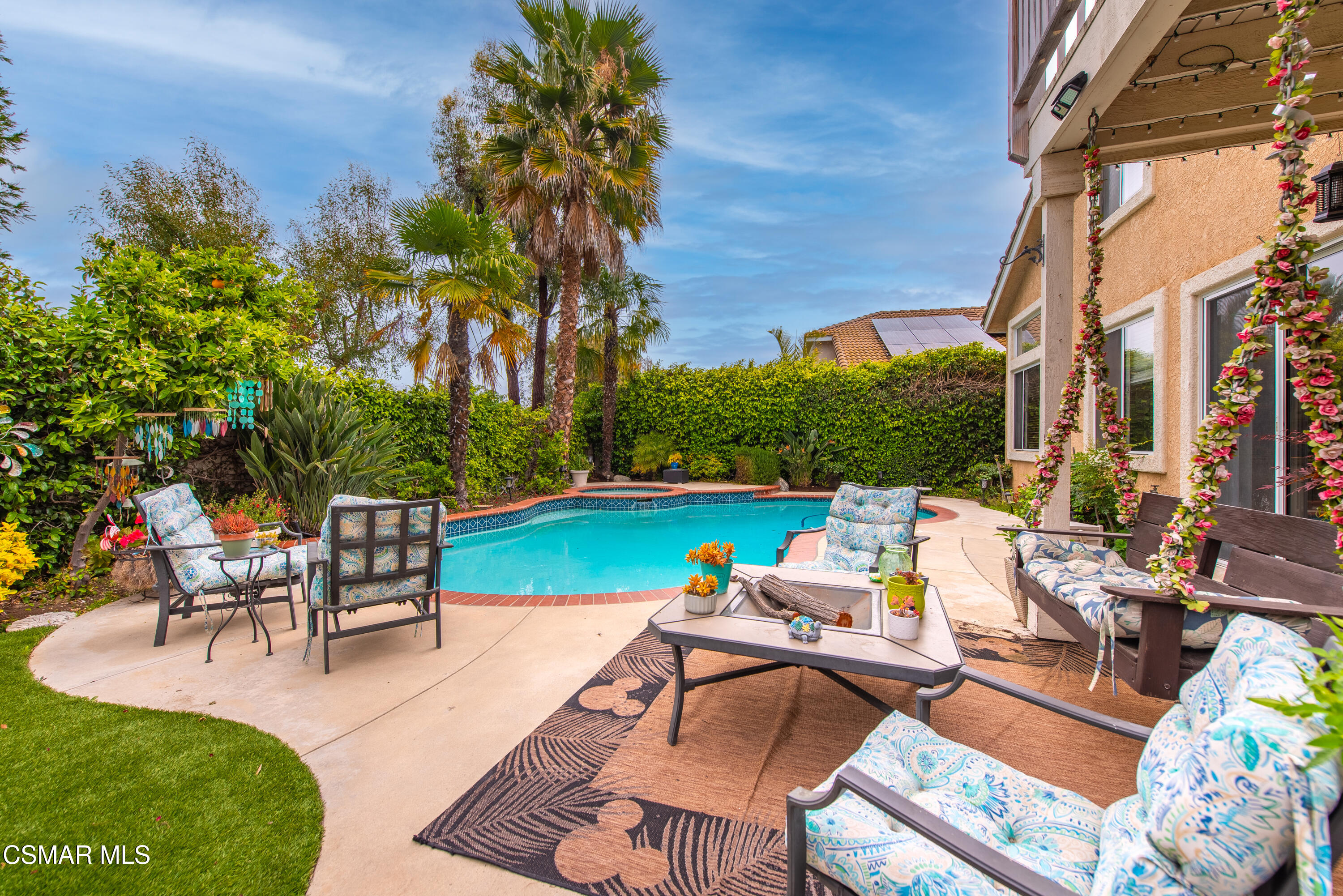 295 Cliffwood Drive Simi Valley, CA 93065 - Photo 40 of 49 a view of swimming pool with outdoor seating a patio and plants