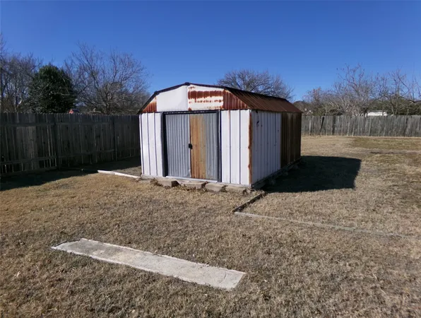 a backyard of a house