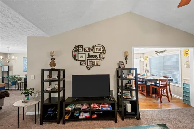 a view of a livingroom with furniture
