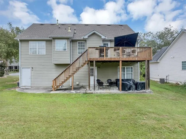 a view of a house with patio
