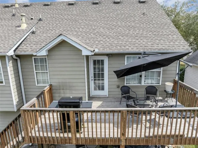 a house view with a seating space