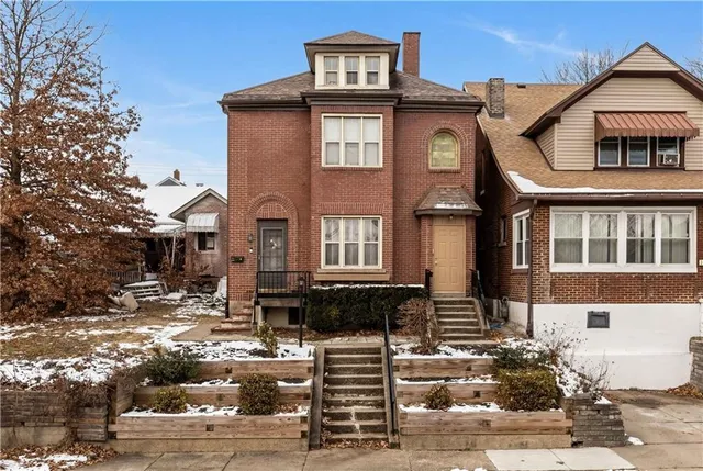 a front view of a house