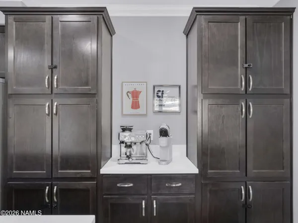 a bathroom with a mirror