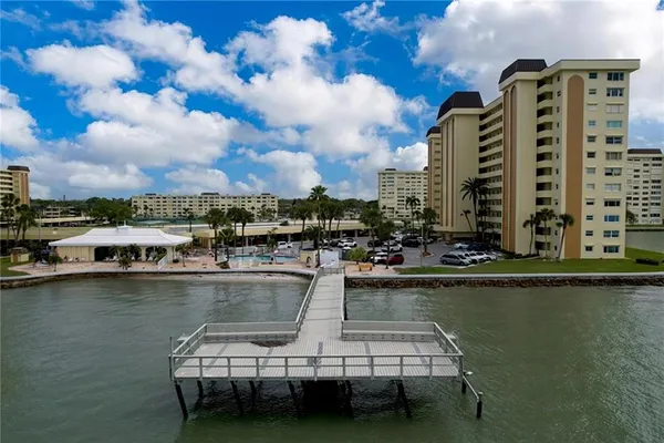 a view of a city with an ocean