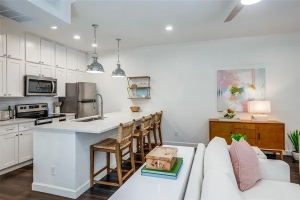 a workspace with furniture